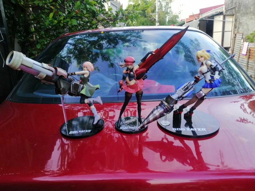 God Eater Set of 3 (Category: Figurines & Statues) located in Calamba. Submitted by sci_yan (Listing ID 1218515150, Image 3). Description: Daiba peg issue Alisa weapon end accessory missing Claire complete no issues good as new Pm for more pics.