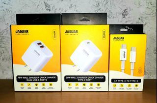 GZE Jaguar White Wall Charging Adapter - for USB-A and Type C