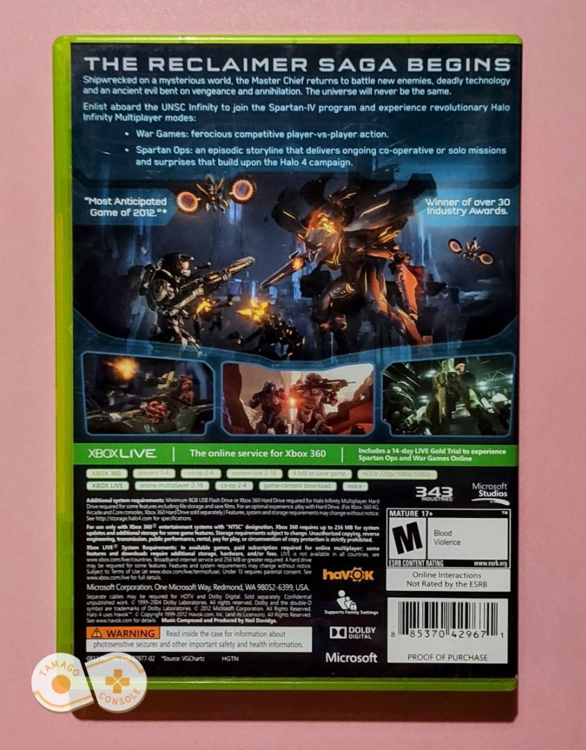 Halo 4 – Xbox 360 – Version NTSC-J (Japon) – Complet – Très Bon état