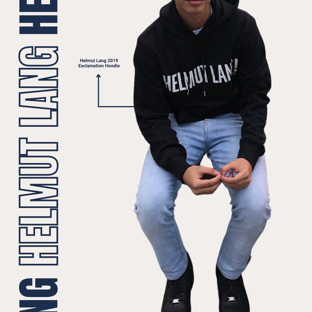 Helmut Lang 2019 Exclamation Hoodie Men s Fashion Coats Jackets
