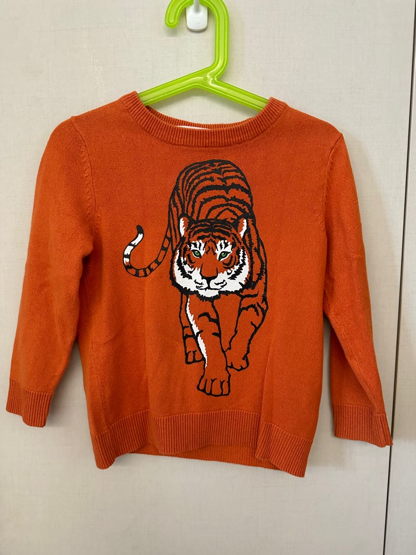 Orange tiger deals sweater
