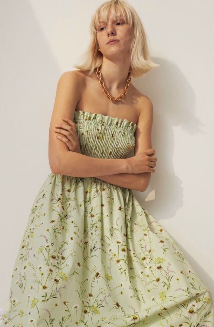 H M Pastel Green Floral Dress Women s Fashion Dresses Sets