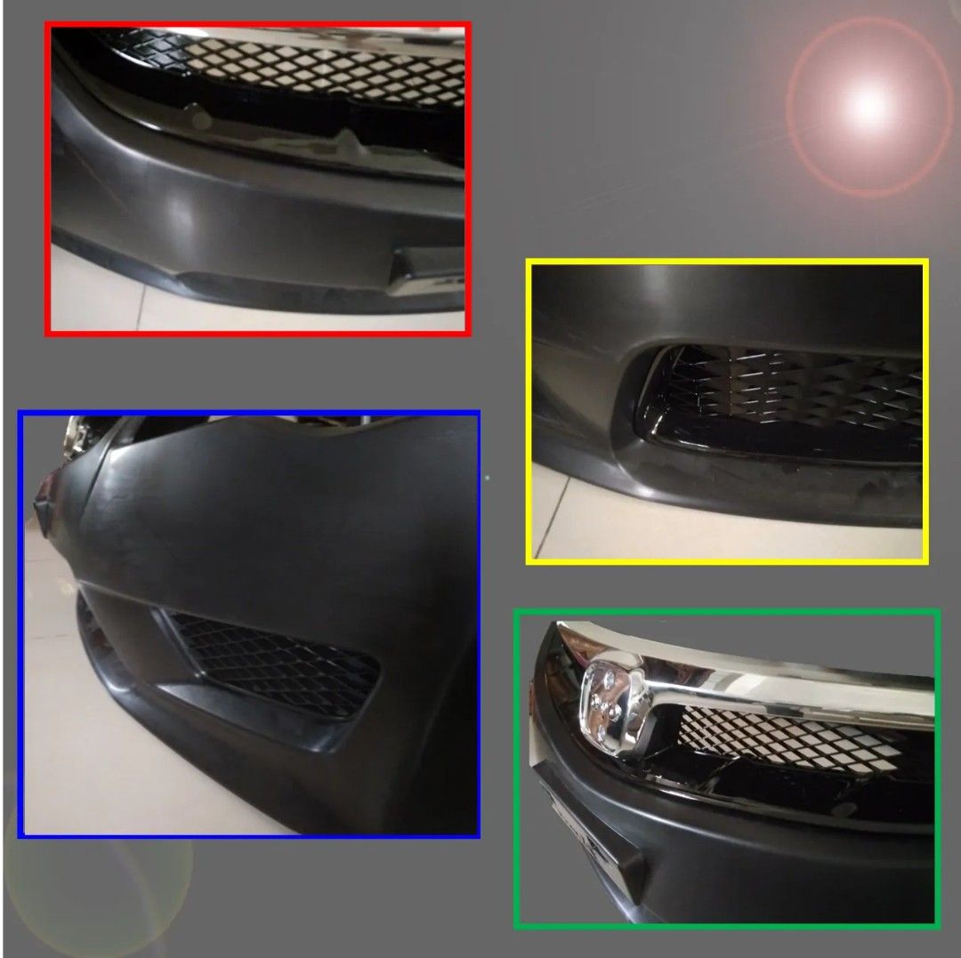 Honda Civic Fd type r bumper + carbon fiber Mugen lips, Car Accessories ...