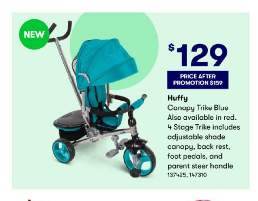 Huffy canopy store trike