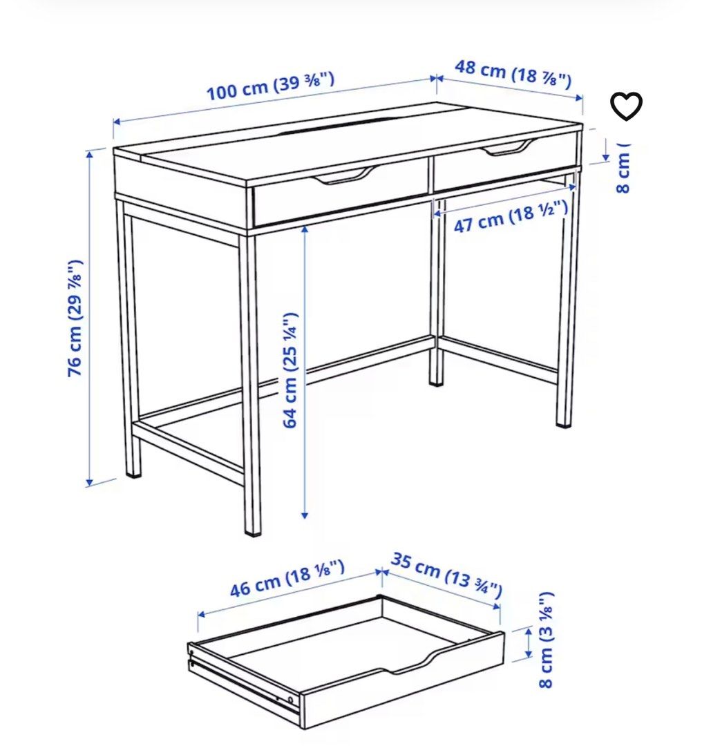 Ikea alex desk, Furniture & Home Living, Furniture, Tables & Sets on