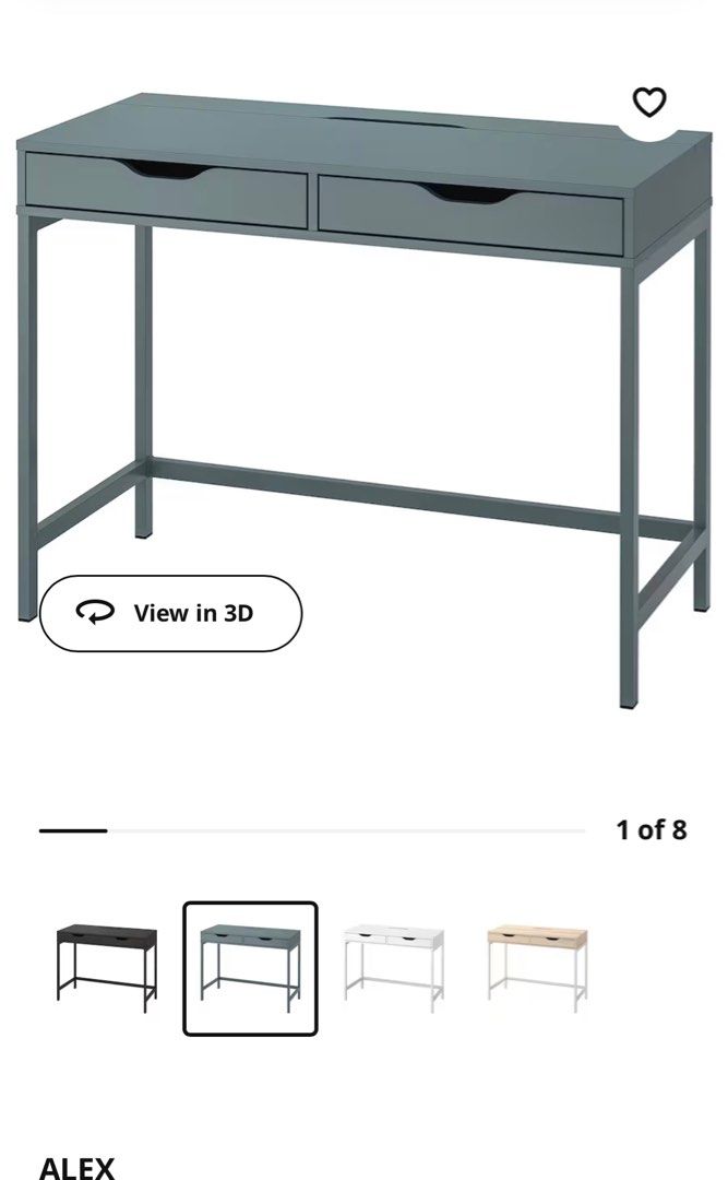 Ikea alex desk, Furniture & Home Living, Furniture, Tables & Sets on