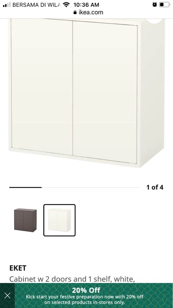 Ikea eket cabinet shop with 2 doors