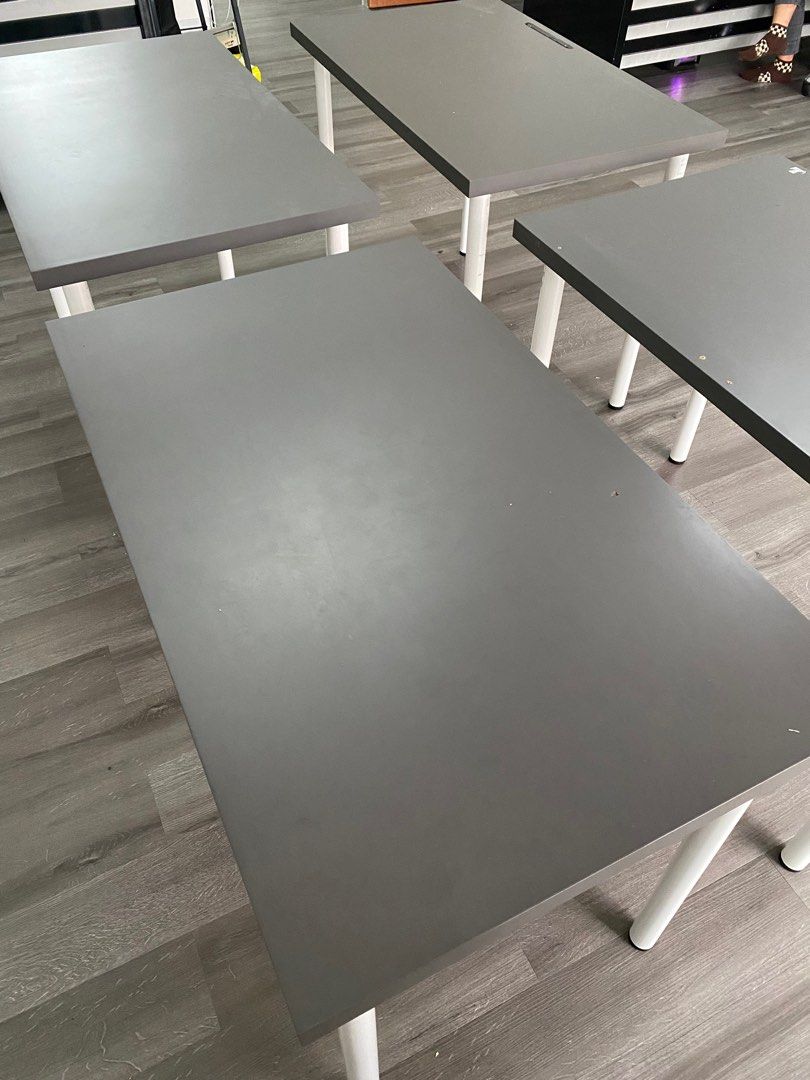 IKEA OFFICE TABLE GREY COLOUR, Furniture & Home Living, Furniture