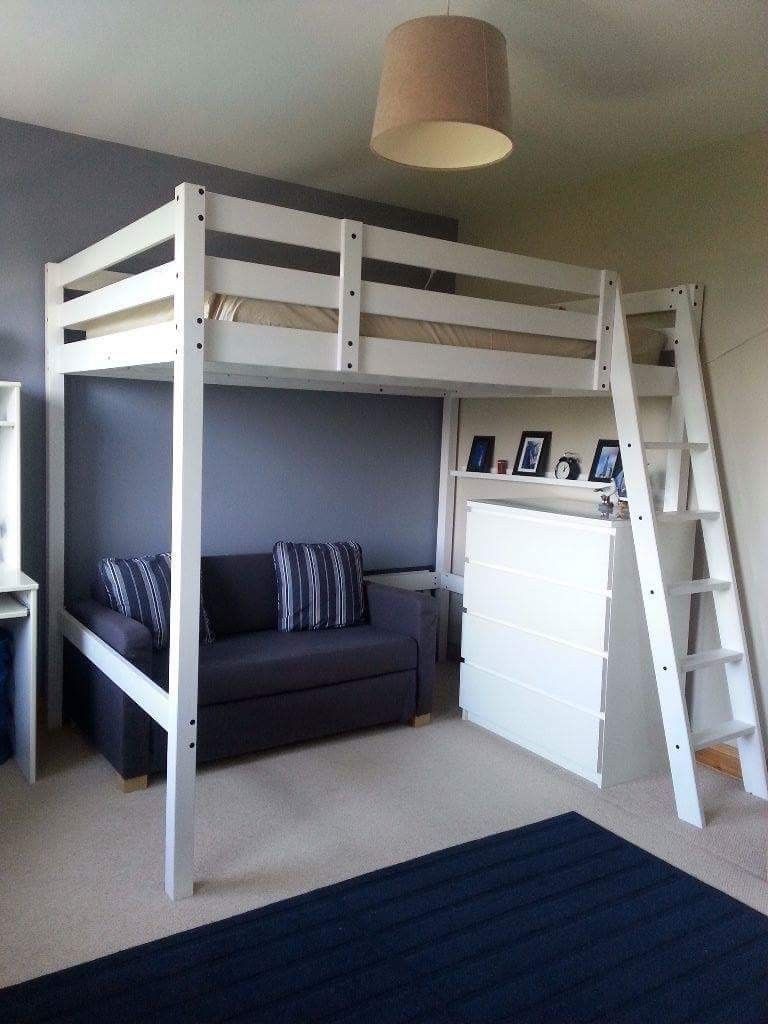 Klagen Fictief Onderhandelen IKEA STORA Loft bed (White), Furniture & Home Living, Furniture, Bed Frames  & Mattresses on Carousell