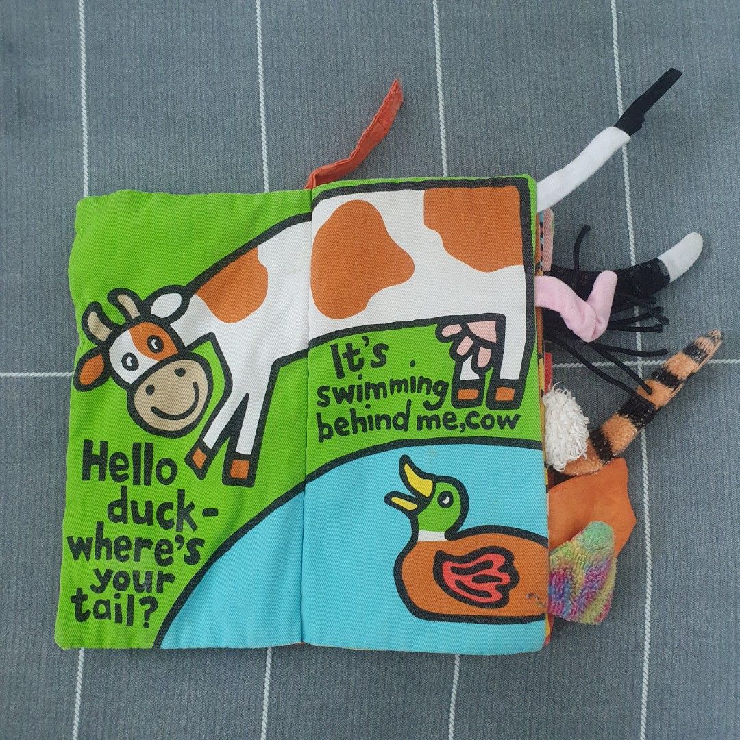 Jellycat Farm Tails soft book, Babies & Kids, Infant Playtime on Carousell