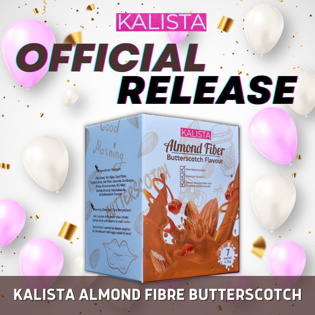 KALISTA Almond Fiber Butterscotch, Food & Drinks, Other Food & Drinks on Carousell