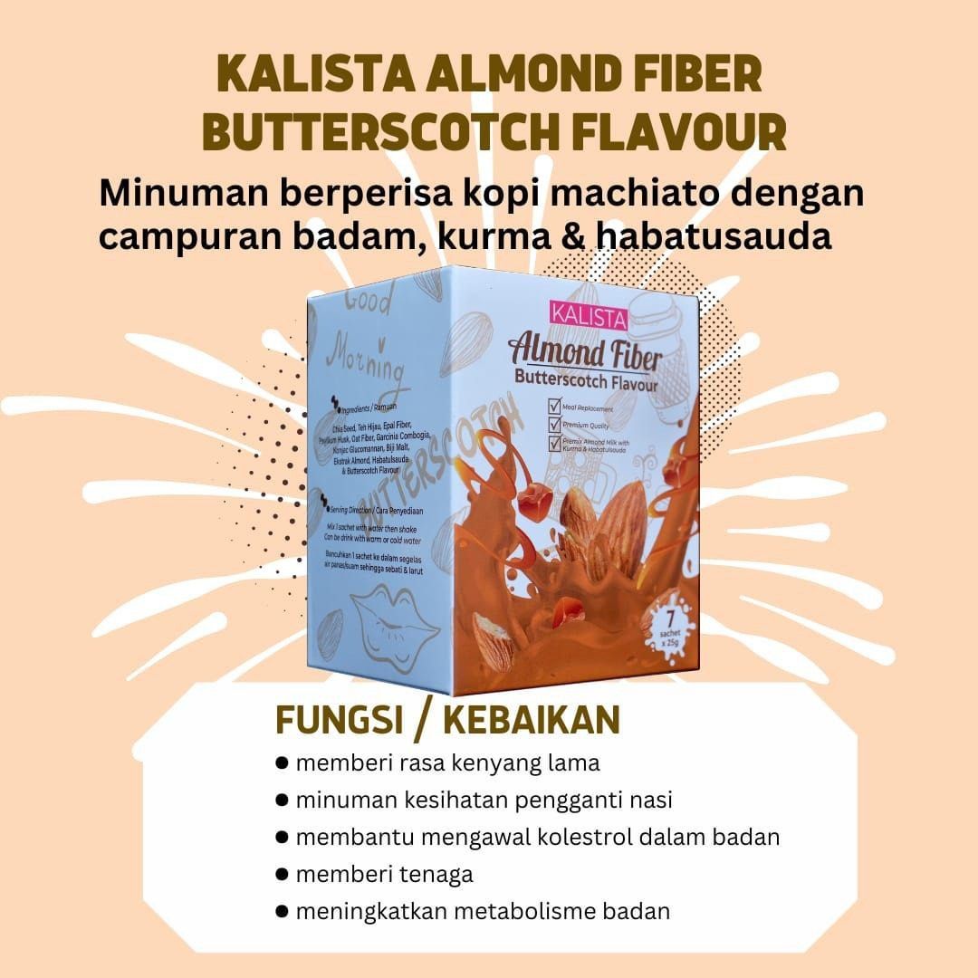 KALISTA Almond Fiber Butterscotch, Food & Drinks, Other Food & Drinks