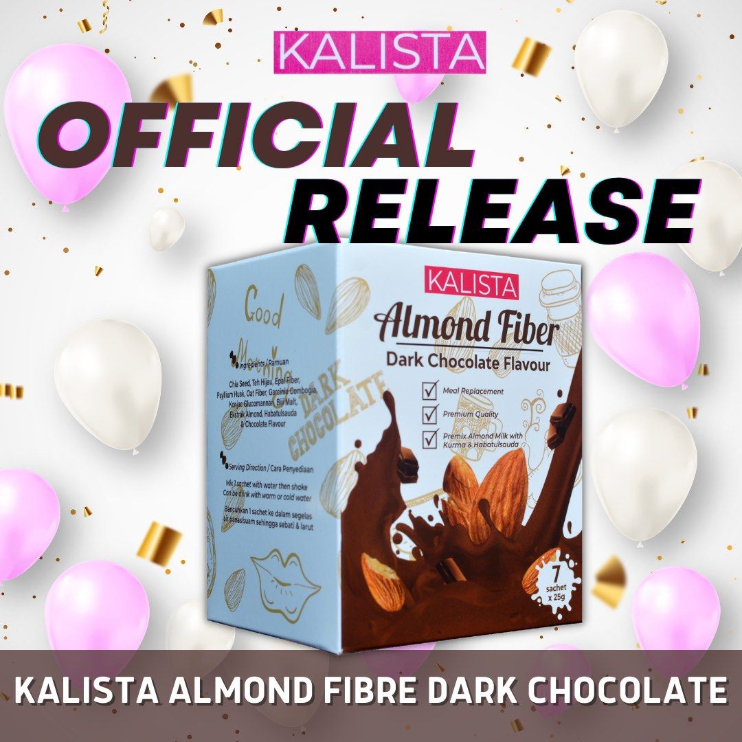 KALISTA Almond Fiber Dark Chocolate, Food & Drinks, Other Food & Drinks