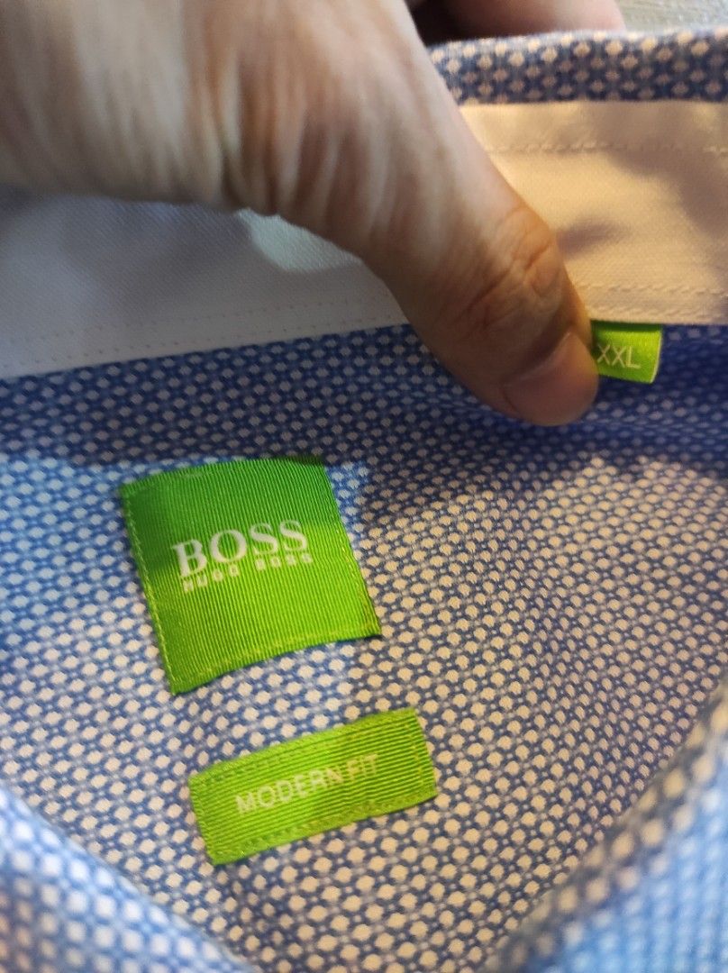 Kemeja Hugo Boss Green Labels, Fesyen Pria, Pakaian , Atasan ...