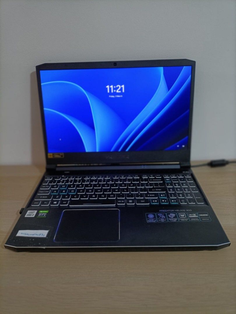 Laptop Acer Predator Helios 300 PH315 53 Core i7 10870H 2.20 GHz