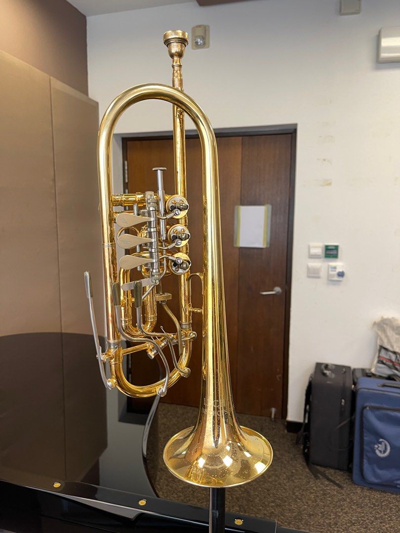 Lechner C Trumpet Gold Plated, Hobbies & Toys, Music & Media, Musical