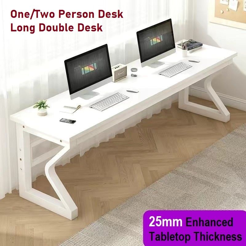 Long Double Desk, 2 Person Desk, Computer Desk For Home Office Desk, Long  Desk, Gaming Computer Desk, Writing Study Table, Furniture & Home Living,  Furniture, Tables & Sets On Carousell
