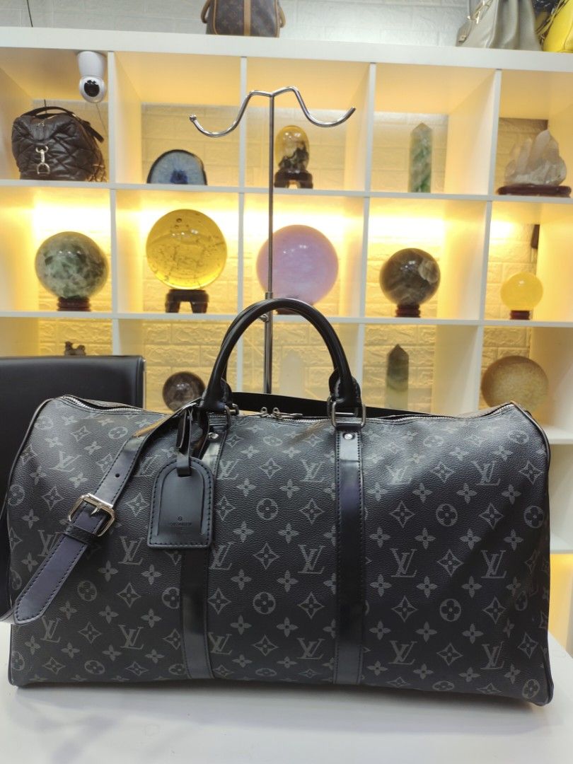 Louis Vuitton Keepall Bandouliere 50 Monogram Shadow, Luxury, Bags &  Wallets on Carousell