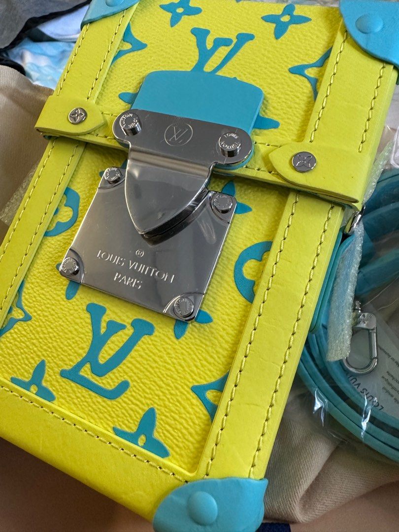 LOUIS VUITTON Vertical Trunk Wearable Wallet Yellow/Light Blue
