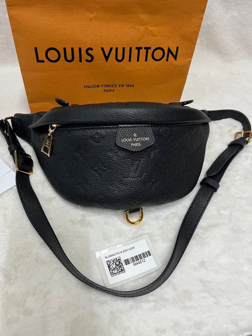 LV M44812經典Monogram Empreinte皮革拉鍊斜背/ 腰包, 名牌精品, 精品包與皮夾在旋轉拍賣