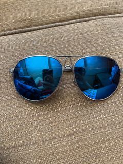 Men's Blue Metal Sunglasses Shades