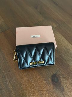 Miu Miu Soft Calf Biker Card Case Wallet