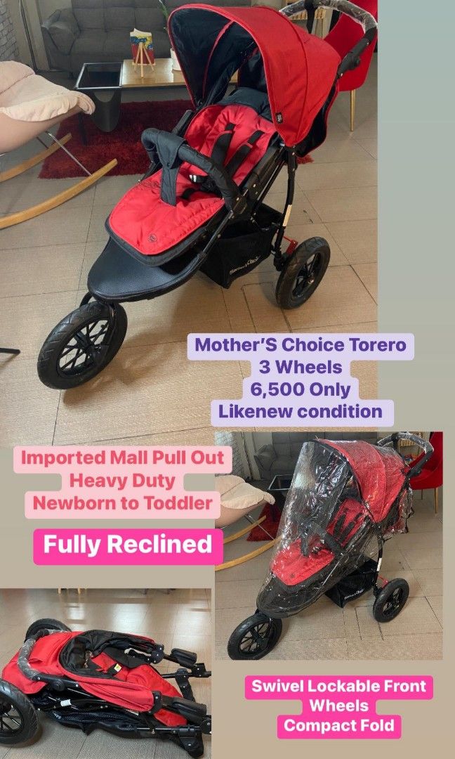 MOTHER S CHOICE TORERO 3 WHEELS STROLLER Babies Kids Going