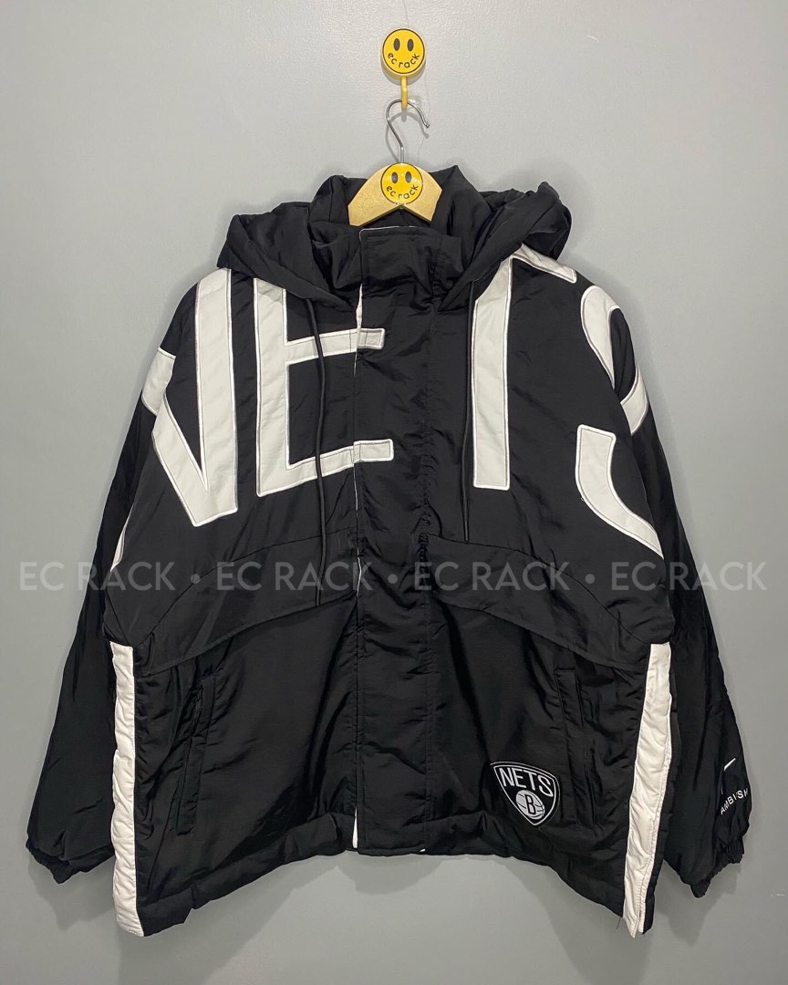 Pre-owned Nike X Ambush Nba Collection Nets Jacket Black/white