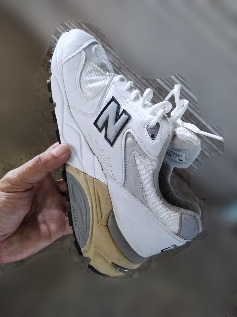 New balance 587 white leather size 8 u.s. for men.made in USA