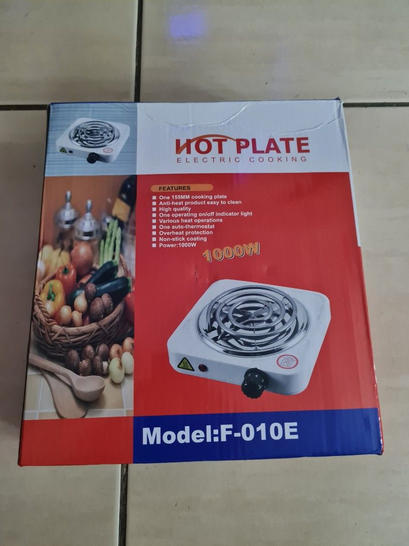 New hot plate 1000watt model F010E, TV & Home Appliances, Kitchen