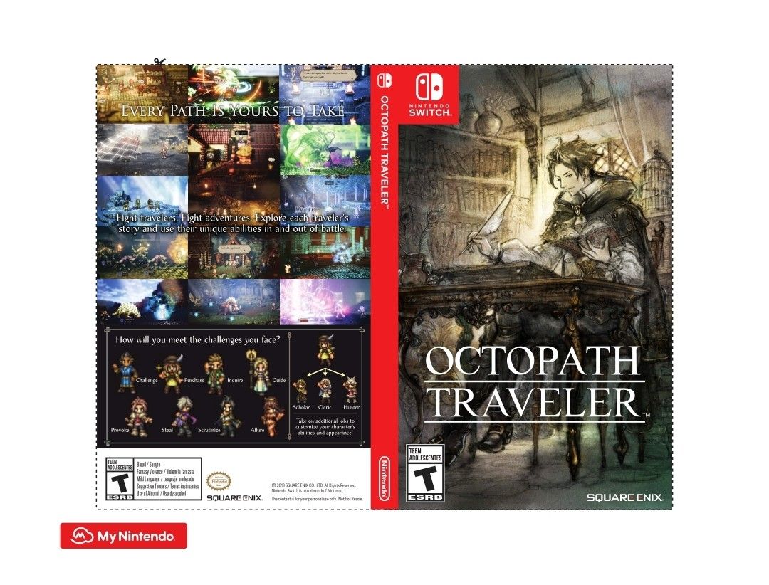 Octopath Traveller 2 and 1 Printable Covers, Video Gaming, Video Games ...