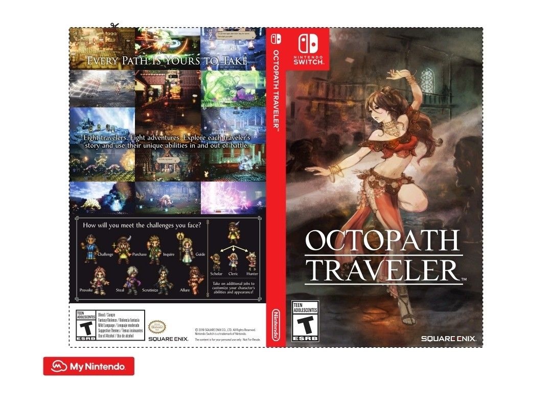 Octopath Traveller 2 and 1 Printable Covers, Video Gaming, Video Games ...