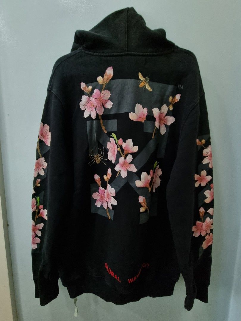 Off white blossom hoodie pink hot sale