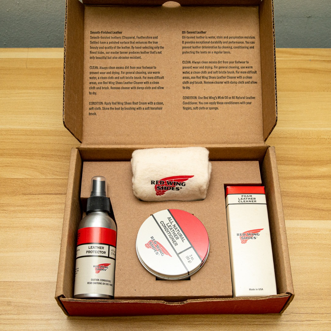 Red wing oil best sale tanned leather care kit
