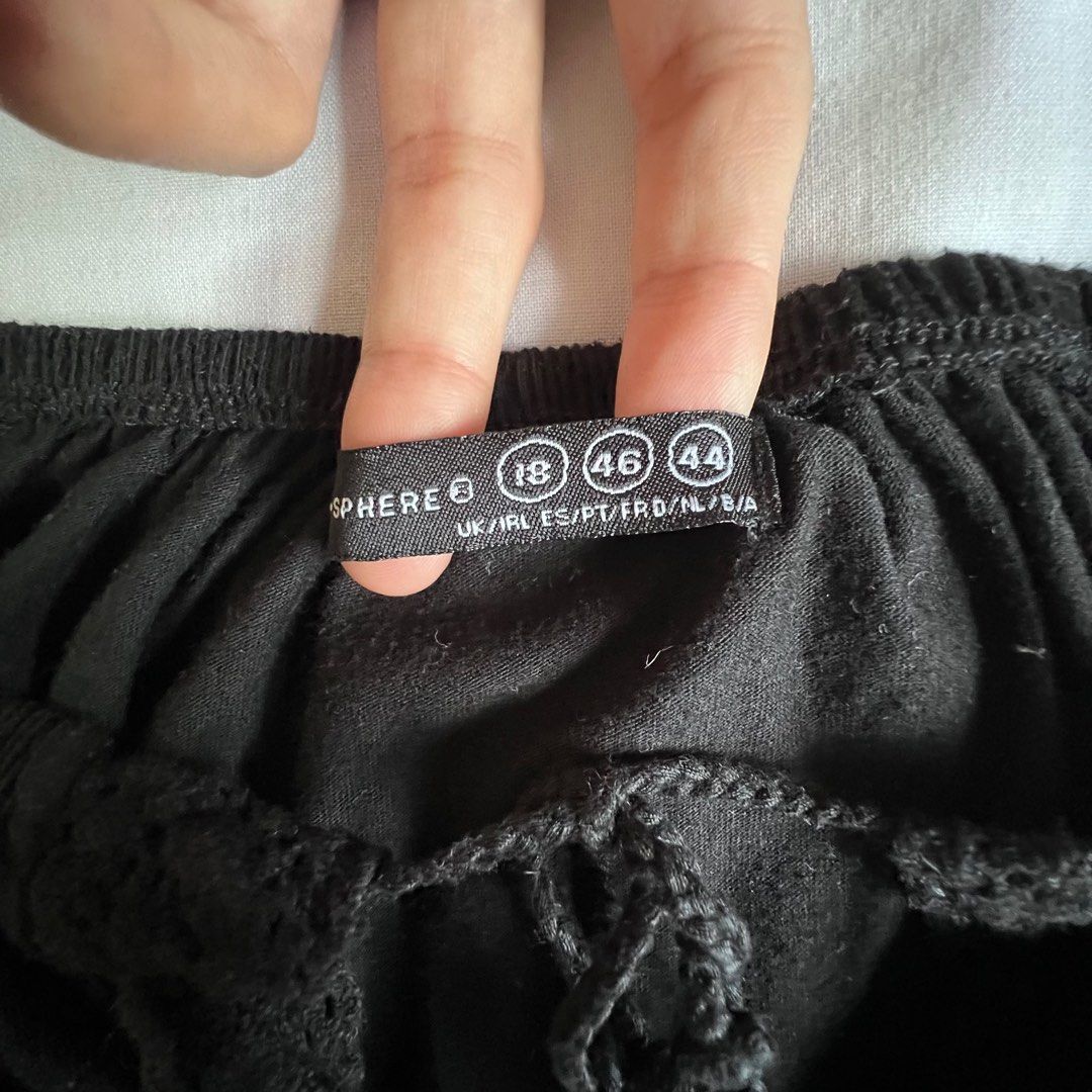 Original ATMOSPHERE Off Shoulder Top / Blouse - Black (Category: Blouses) located in Imus. Submitted by adc007 (Listing ID 1218426476, Image 2). Description: 💯Original ✅ Pre-loved ✅ Good Condition ✅ Negotiable for sure buyer ➡️ 100 php Brand: Atmosphere Size: UK 18 Length: 18.5 in Message me for more pictures or for further inquiries. Would love to have my pre-loved items find a new home. Cheers!.