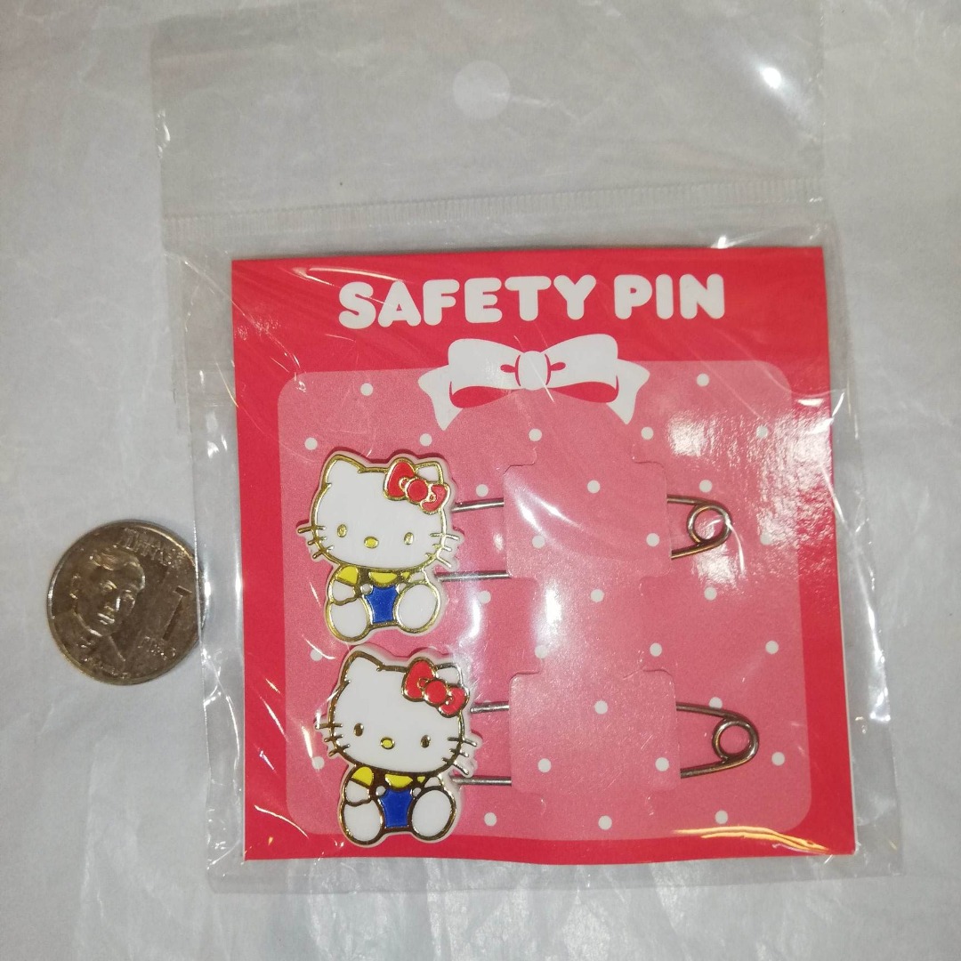 Original Sanrio Hello Kitty Safety Pin 2 pieces, Babies & Kids, Babies ...
