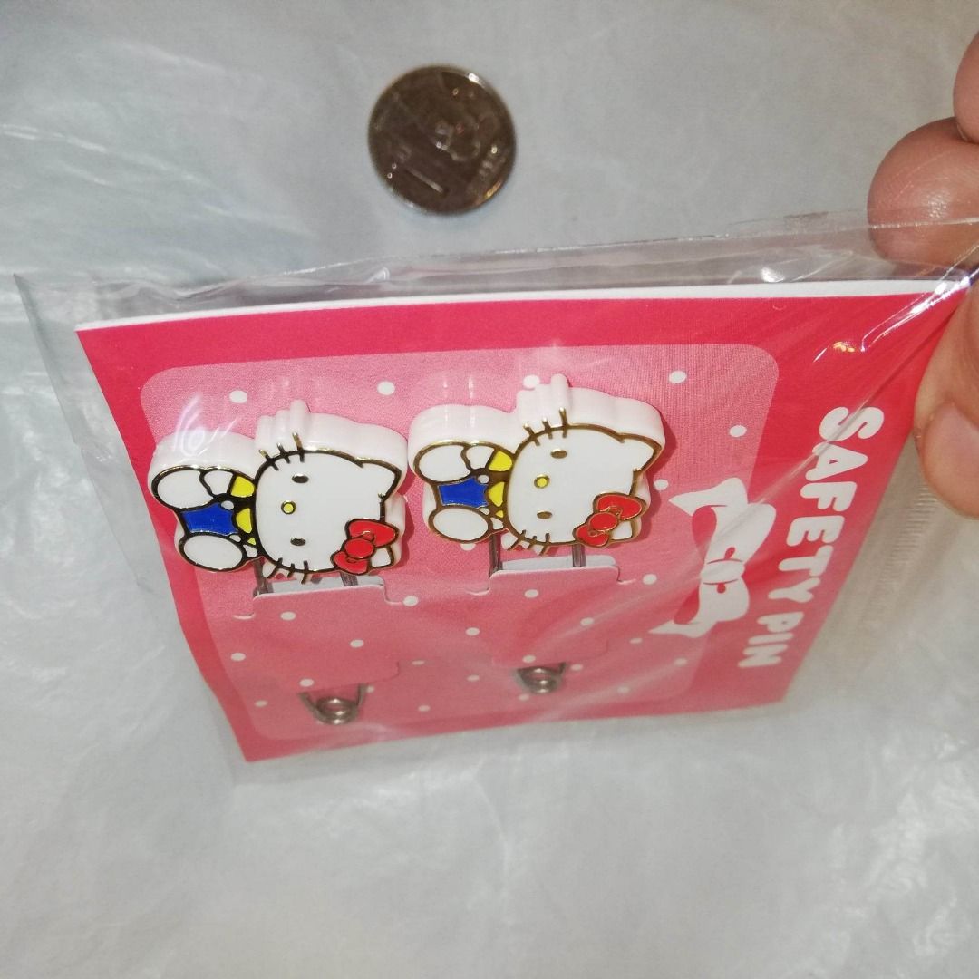 Original Sanrio Hello Kitty Safety Pin 2 pieces, Babies & Kids, Babies ...