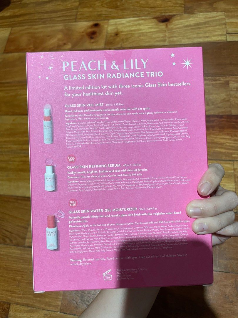 Peach and lily skincare sets on Carousell