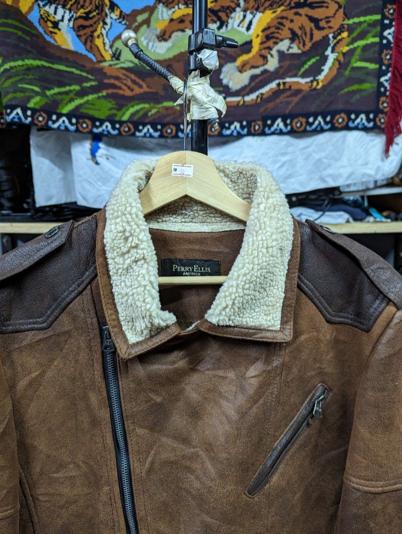 Perry ellis suede jacket discount