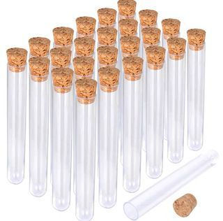 Plastic test tubes with cork