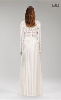 Pleated crochet floral maxi dress - brand New!