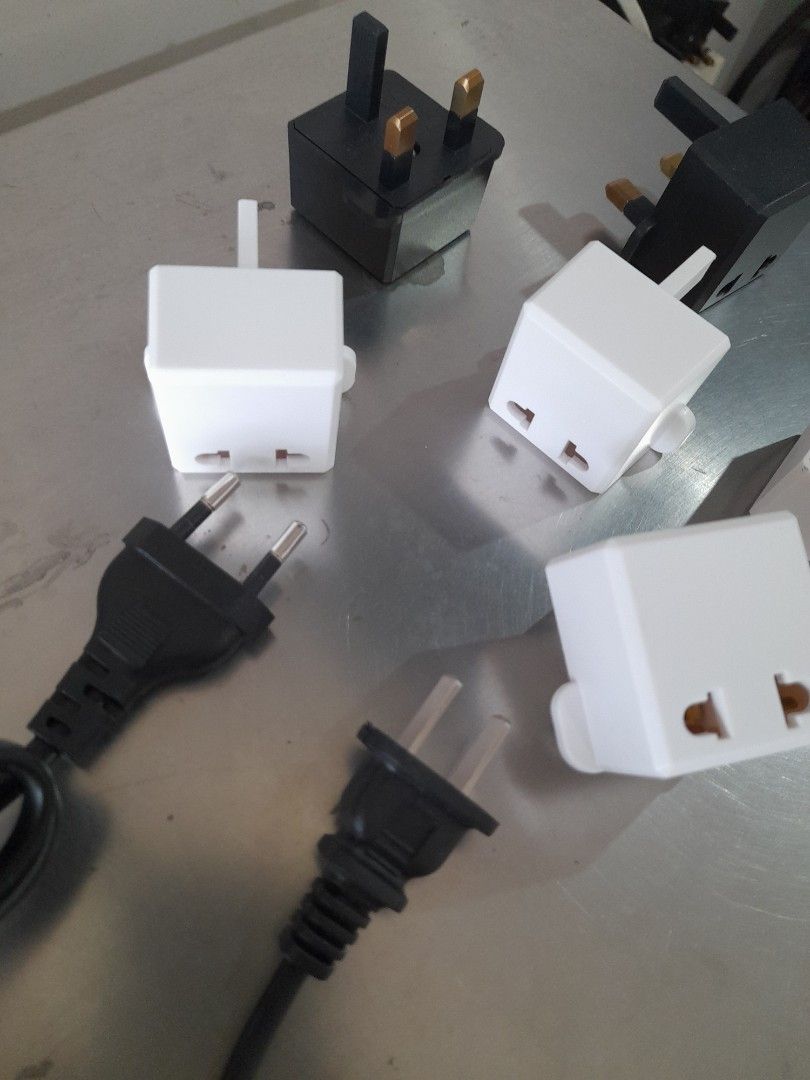 Plug Adapter 2 pin to 3 pin (EU,US 2 pin to UK 3 pin), TV & Home