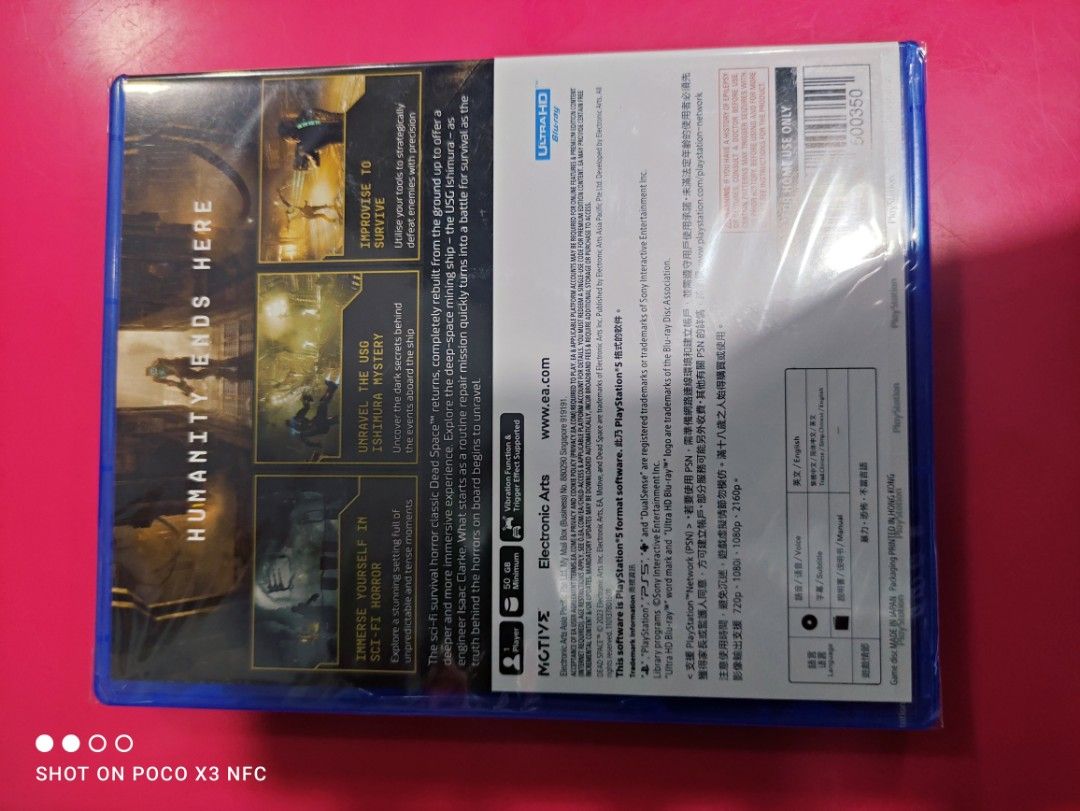 PS5 DEAD SPACE REMAKE(R3) (Category: PlayStation) located in Makati City. Submitted by yomyom_onlineshop (Listing ID 1218499277, Image 2). Description: For Sale Only Brandnew Sealed No To trade/SWAP Delivery within the day Taguig Market Market Can book Via lalamove Less Time Less Effort Cod,Gcash,Banktransfer.