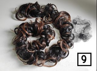 Rambut kemoceng/ Rambut gulungan modern/Rambut tambahan sanggul (9)
Free hair net