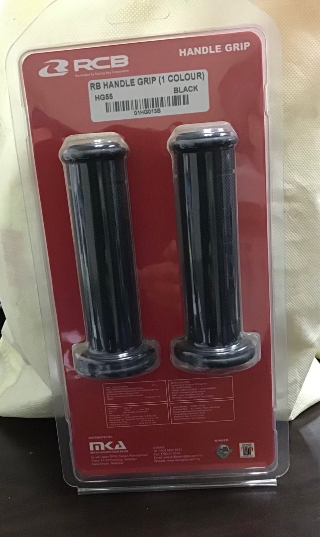 RCB rubber handle grip black, Motorcycles, Motorcycle Accessories on