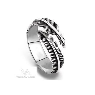 Resizable Feather Men’s Fashion Ring