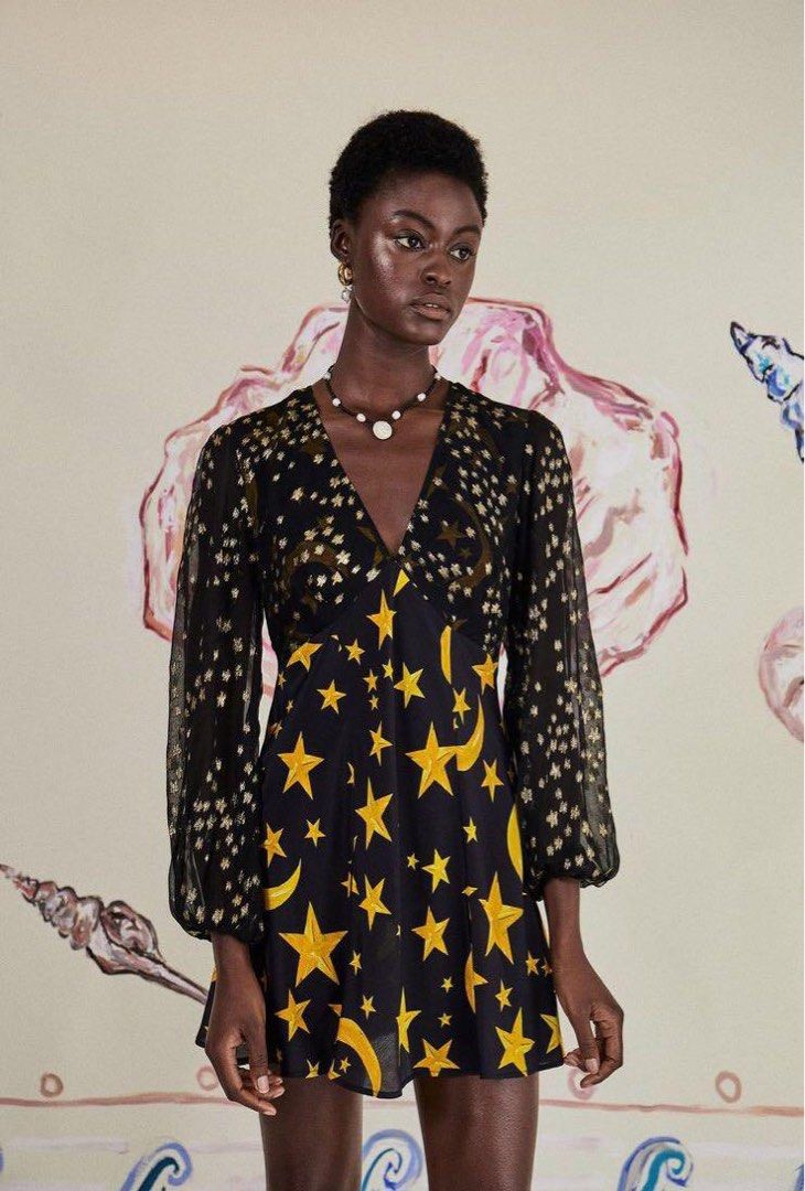 Rixo London Lia Silk Star Mini Dress Women s Fashion Dresses