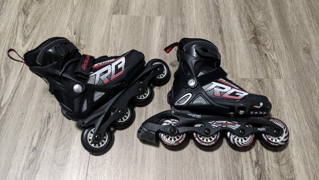 Rollerblade brand adjustable size inline skates, Sports Equipment