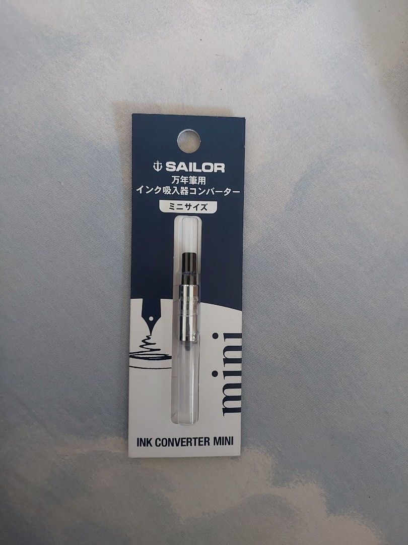 Sailor Ink Converter Mini (Category: Stationery & School Supplies) located in Quezon City. Submitted by analogsecondhand (Listing ID 1218451764, Image 1). Description: Selling for the original price. Originally purchased from Scribe. Never used, no damage whatsoever. RFS: Purchased this with my first fountain pen, and the saleslady told me that this was the converter it used. I researched my pen when I came home from the trip and learned that it 