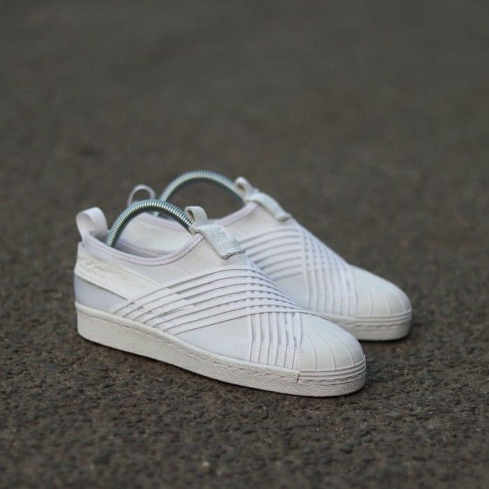 Sepatu Adidas Superstar Slip On Full White Original BNWB Indonesia Product ID 25589